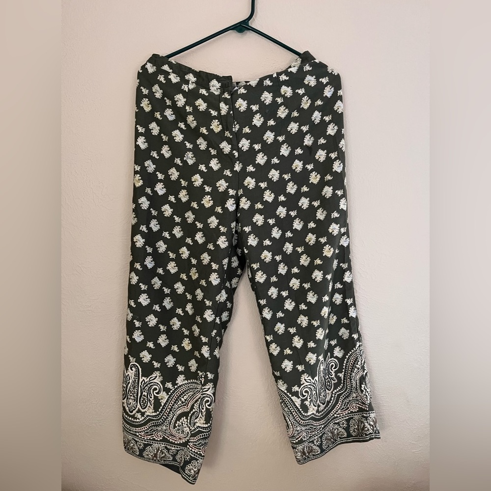 Islander green loose hippy pants